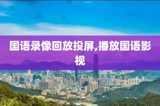 国语录像回放投屏,播放国语影视